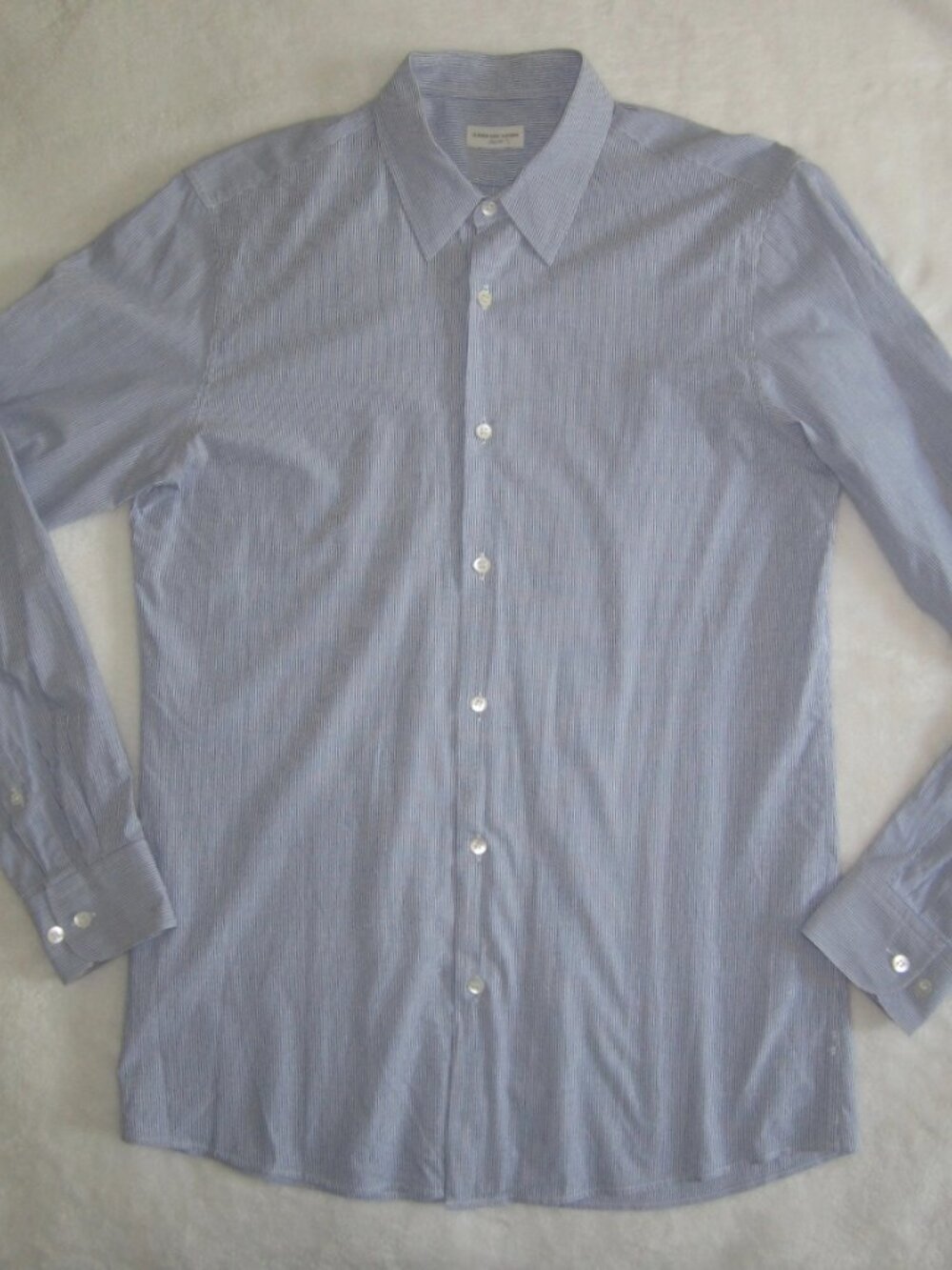 DRIES VAN NOTEN Cotton Striped Dress Shirt Men's 48